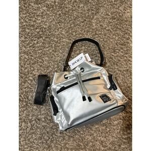 NWT IHKWIP The Bucket Bag Metallic Silver Iridescent